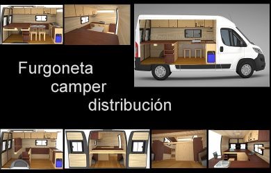 furgoneta camper distribución